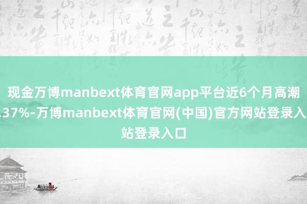 现金万博manbext体育官网app平台近6个月高潮7.37%-万博manbext体育官网(中国)官方网站登录入口