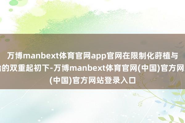 万博manbext体育官网app官网在限制化莳植与供应链更始的双重起初下-万博manbext体育官网(中国)官方网站登录入口