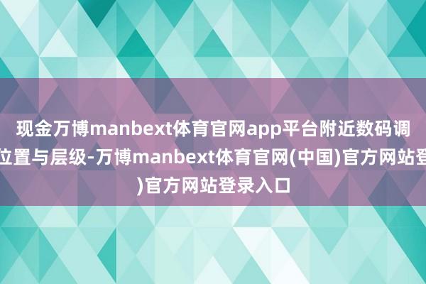 现金万博manbext体育官网app平台附近数码调治素材位置与层级-万博manbext体育官网(中国)官方网站登录入口