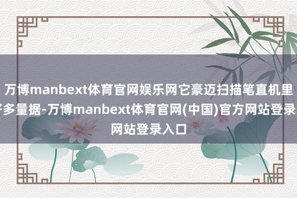 万博manbext体育官网娱乐网它豪迈扫描笔直机里的好多量据-万博manbext体育官网(中国)官方网站登录入口
