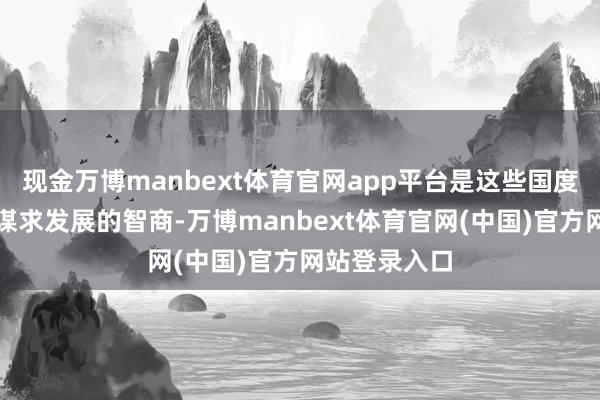 现金万博manbext体育官网app平台是这些国度纰漏危急和谋求发展的智商-万博manbext体育官网(中国)官方网站登录入口