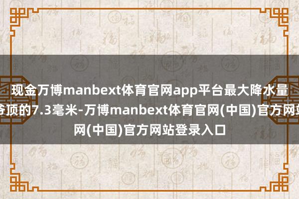 现金万博manbext体育官网app平台最大降水量为延庆佛爷顶的7.3毫米-万博manbext体育官网(中国)官方网站登录入口